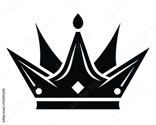 sacred crown vector Illustration on black color and white background