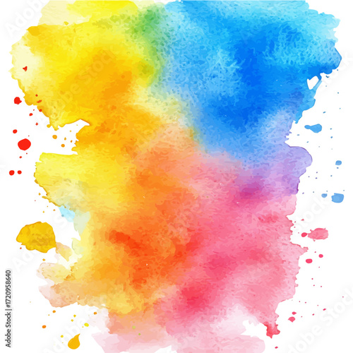 Indie Poster, watercolor illustration vector, isolated on a white background.