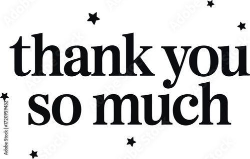 Expressive handwritten text expressing deep gratitude and appreciation with scattered stars