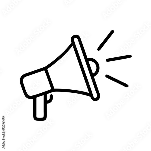 Vector illustration of a bell base with a megaphone cone instead of a classic clapper scalable eps