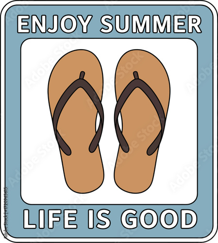 Flip-flops ready for summer adventures and a life of simple joy