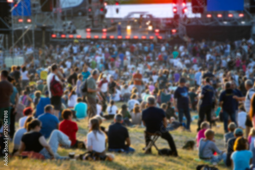 Wallpaper Mural Blurred background of vibrant outdoor music festival Torontodigital.ca