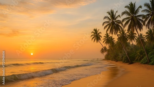 Sunrise on  Coconut Palm Beach
