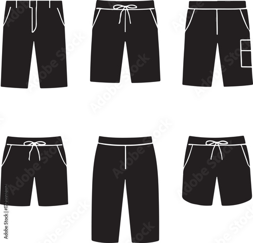 Men's Shorts and Bermuda Shorts Icons: Various Styles for Casual Apparel