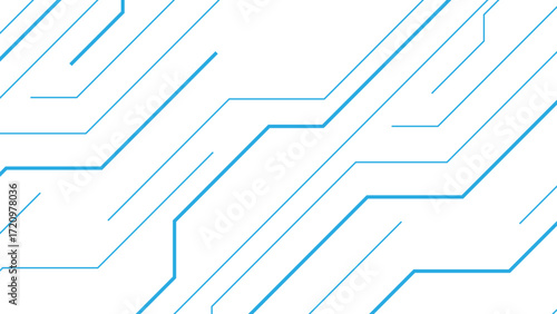 Abstract Blue minimal lines futuristic tech background. Circuit-like lines with diagonal geometric pattern. Futuristic, sleek, and professional appearance, suitable for tech, science, or digital 