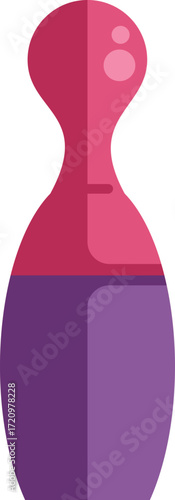 Minimalist vector illustration of a pink and purple perfume bottle, evoking a sense of elegance and femininity