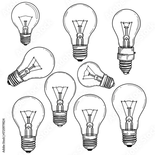 Illuminate Your Ideas with Light Bulbs: A Collection of Inspiration for Innovation, Creativity, and Bright Solutions - Originally a Scalable Vector Graphic