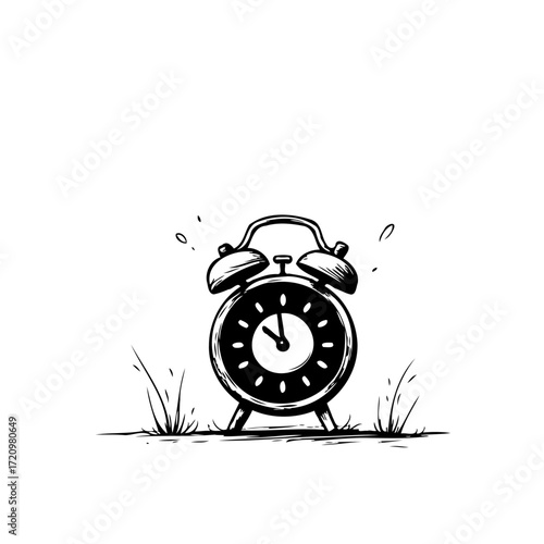 Ringing alarm clock illustration depicts concept of urgency time sensitive projects approaching