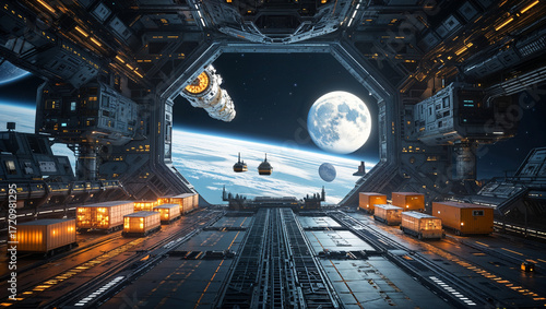 Orbital Space Refinery with Cargo Modules