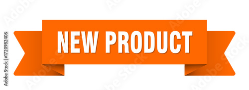 new product ribbon isolated on transparent background. new product ribbon