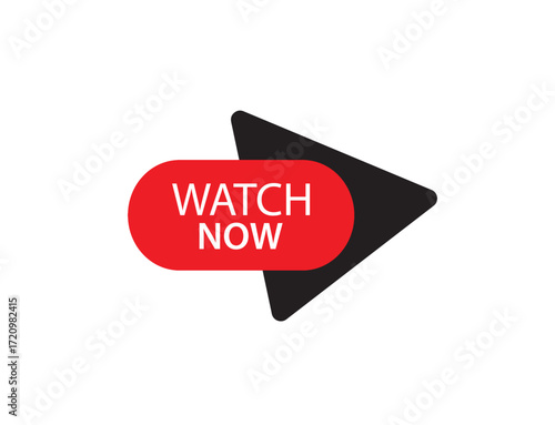 watch now button on white background	