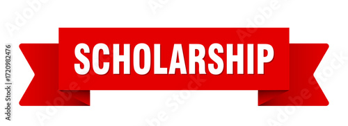 scholarship ribbon isolated on transparent background. scholarship ribbon