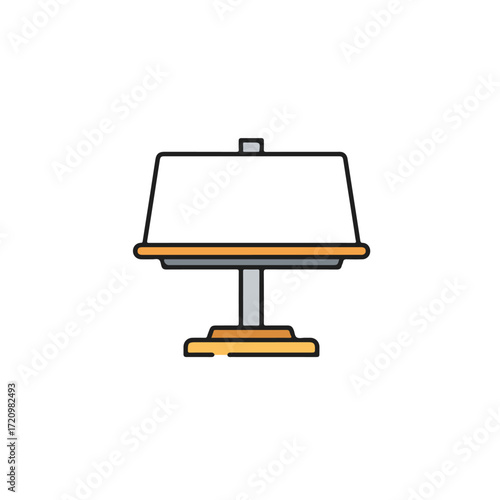 Cake stand with rectangular top, perfect for bakery logos, recipe blogs, and kitchen product designs. Elegant and versatile.