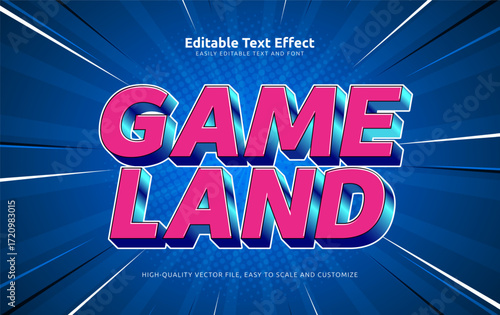 game land editable text effect