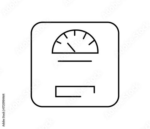 Scales icon set. Weight scale icon. Law scale icon. Justice