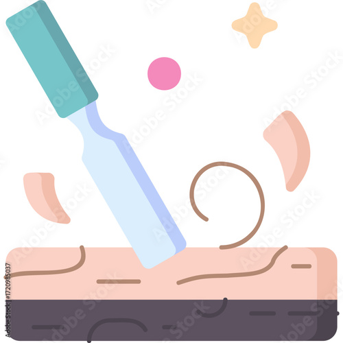Wood Carving Illustration