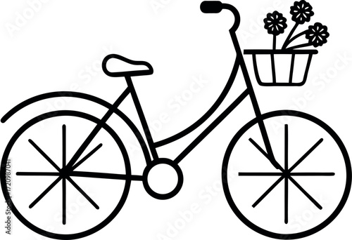 vintage bicycle vector illustration