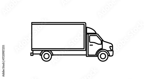 Delivery truck outline