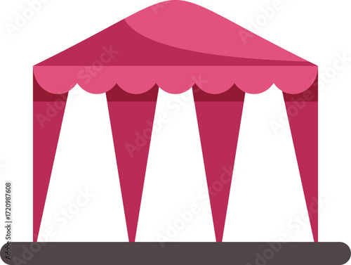 Pink canopy tent providing shelter and shade, ideal for outdoor events, markets, or festivals