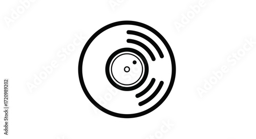 Vinyl record, a classic symbol of music and sound