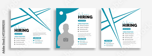 We are hiring job vacancy social media post design templateWe are hiring job vacancy banner design. Illustration isolated