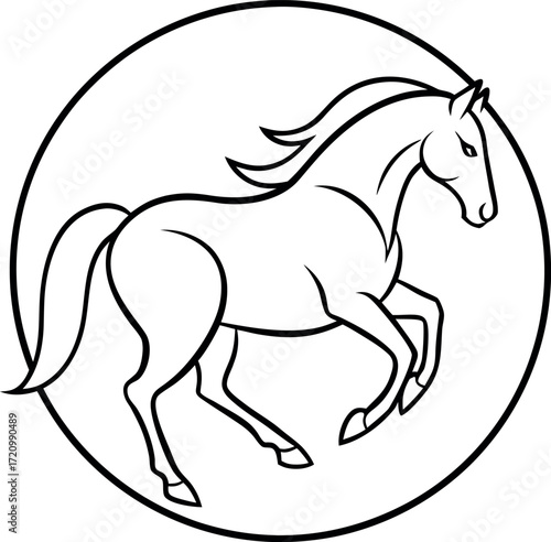 horse silhouette vector