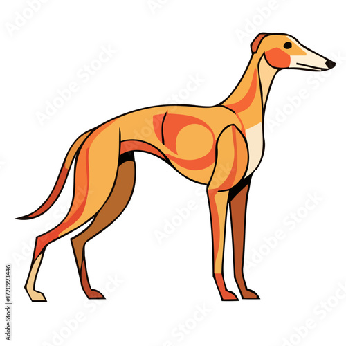 greyhound art vector