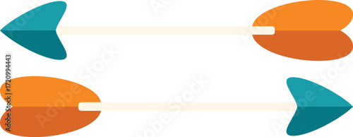 Two arrows are pointing in opposite directions, symbolizing opposing viewpoints or conflicting ideas