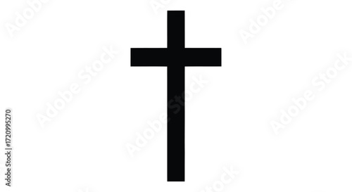 A simple black cross for religious purposes