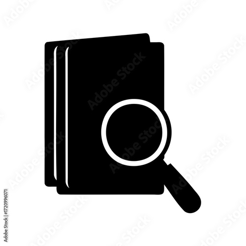 Documents under scrutiny with magnifying glass representing data analysis process