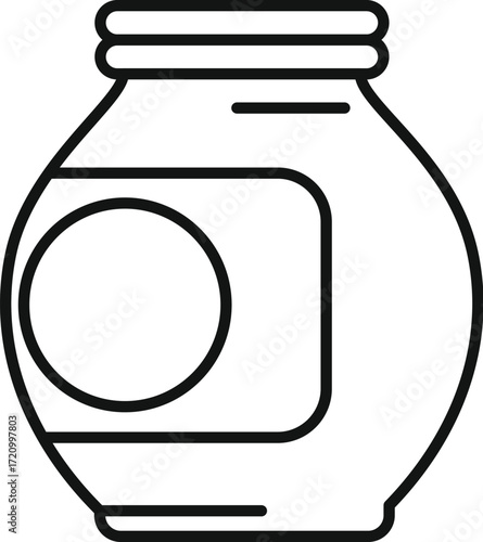 Preserving homemade goodness in a sealed jar with a blank label, ready for pantry organization