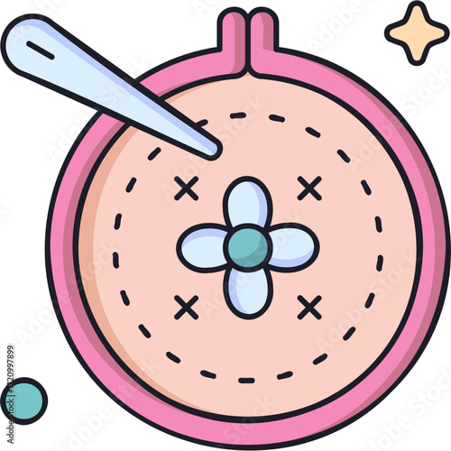 Cross Stitch Sticker