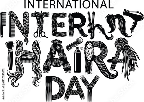 Celebrate International Hair Day with stylish salon tools and diverse hairstyles