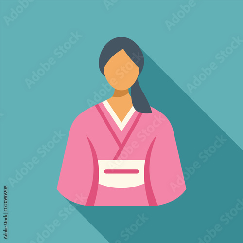 Kimono clad woman represents japanese culture and fashion, showcasing traditional attire