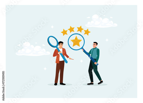 Employers evaluate employee performance and assign star ratings.