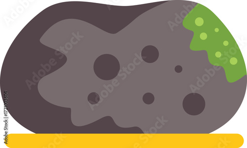 Spoiled potato with mold growing on its surface, depicting food waste and decomposition
