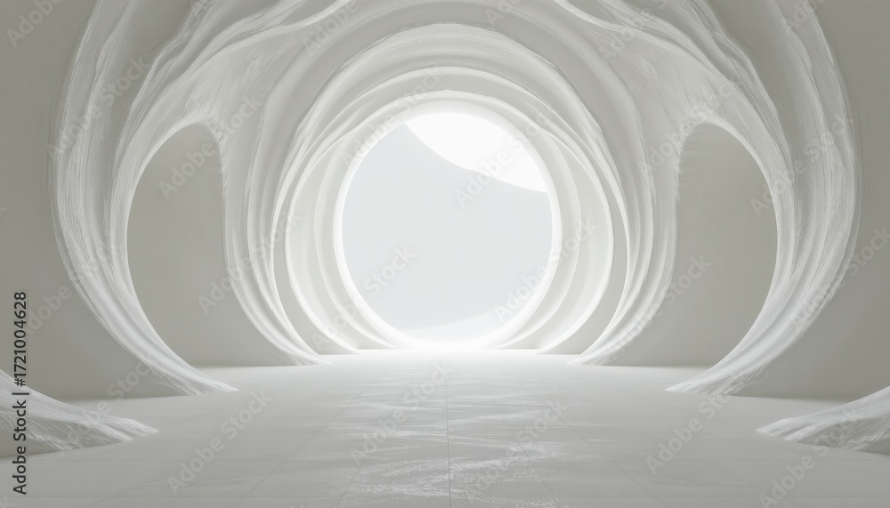 Naklejka premium pure white void ethereal with subtle soft glow in the center