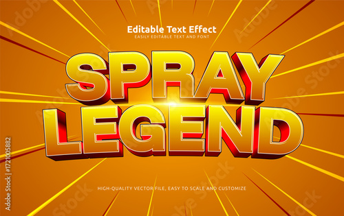 spray legend editable text effect