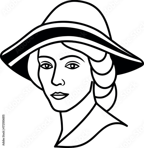 woman in hat