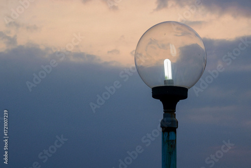 light bulb on the sky