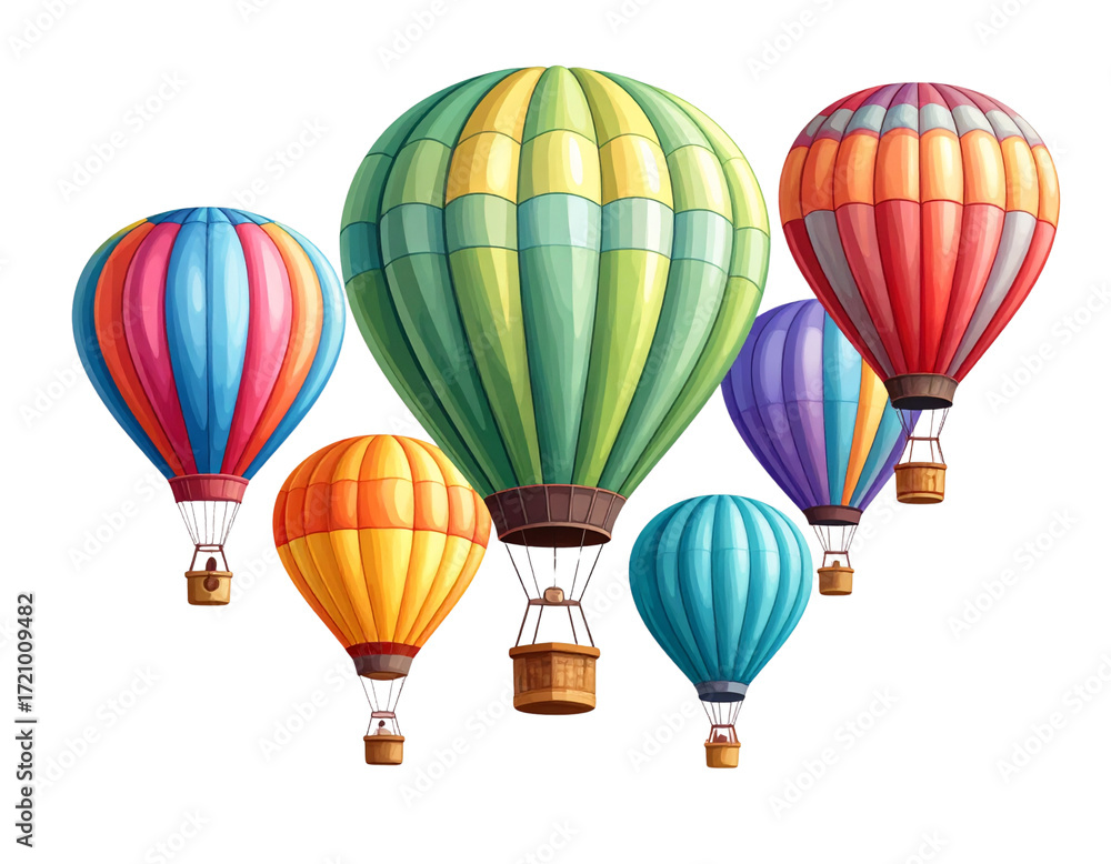 Obraz premium Colorful Hot Air Balloon Collection