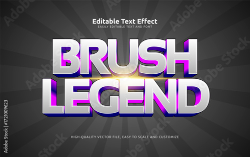 brush legend editable text effect