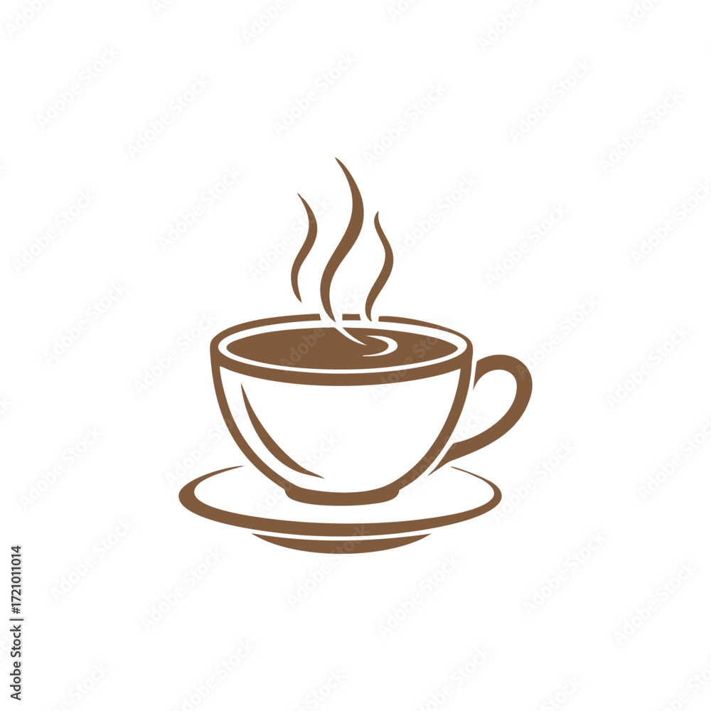 Fototapeta premium Hot Coffee Cup Icon Illustration