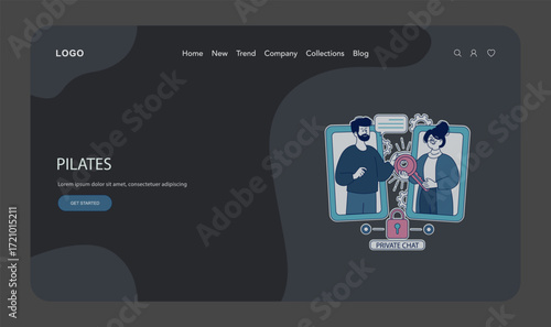 Vector Illustration of Private Chat Interaction Online