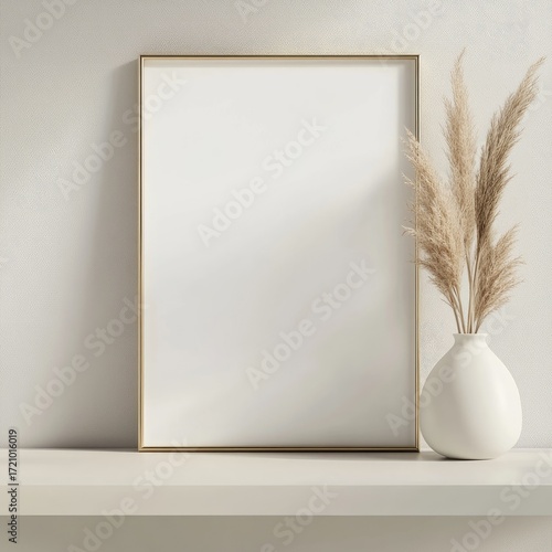 Minimalist Frame with Blank Space for Artwork and Elegant Decor