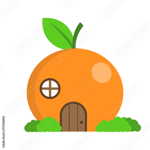 Orange Fruit House