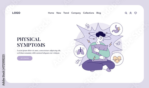 Illustrated Symptoms Representation with Thoughtful Expression