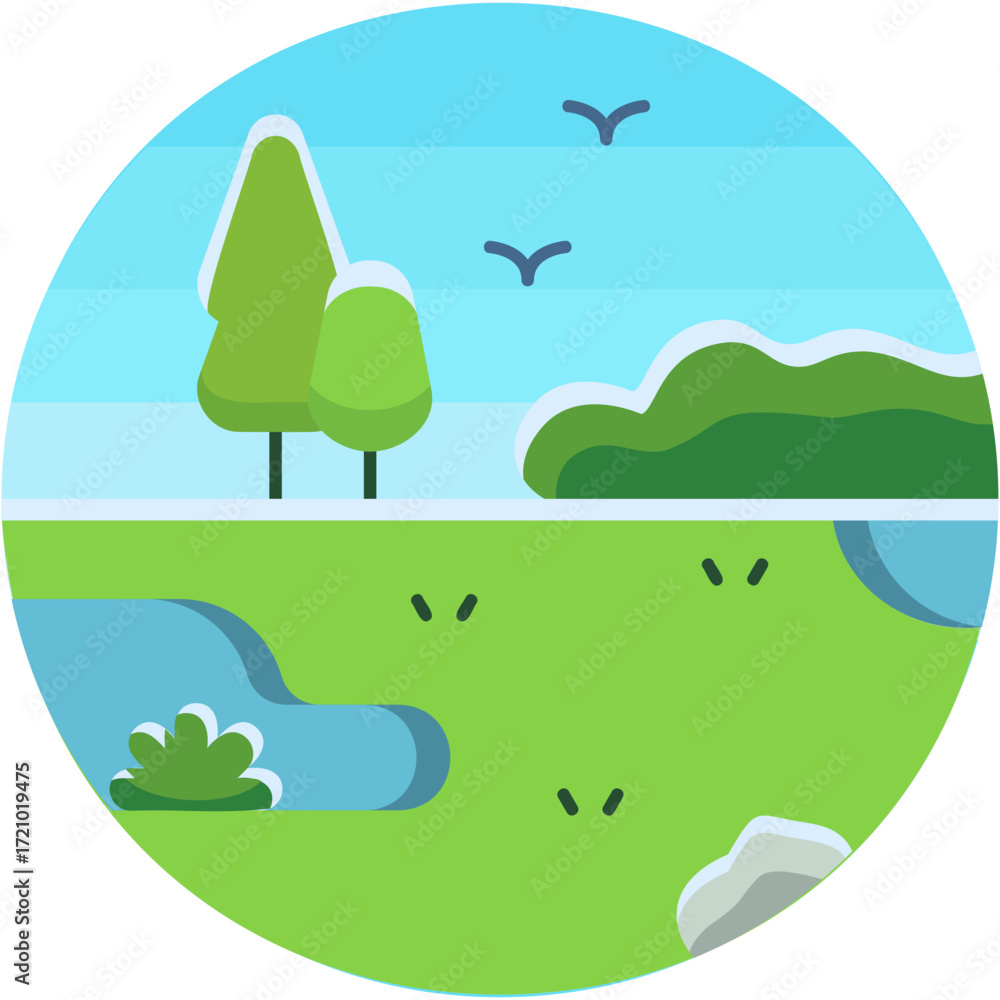 Obraz premium Wetland Illustration