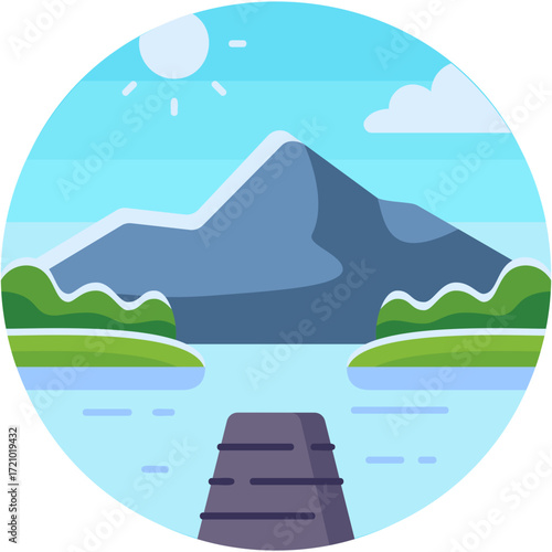 Lake Illustration