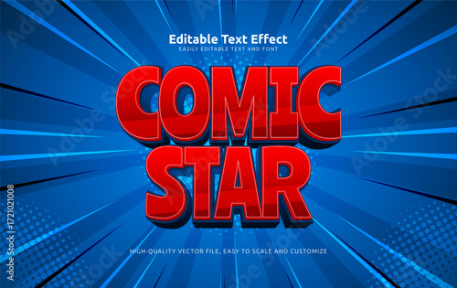 comic star editable text effect